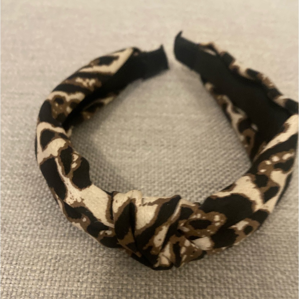 Animal print knot head band